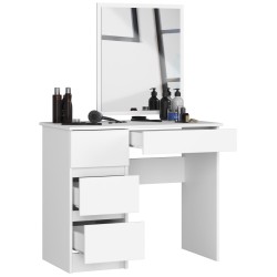 TOALETKA KOSMETYCZNA Z LUSTREM T-6/SL 500x600 LEWA BIAŁA