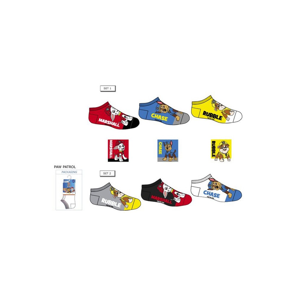 Paw Patrol children's invisible socks 23-34