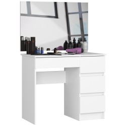 TOALETKA KOSMETYCZNA Z LUSTREM T-6/SL 900x600 PRAWA BIAŁA