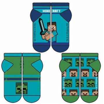 Minecraft children's no-show socks 27/30
