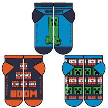 Minecraft kids' no-show socks 35/38