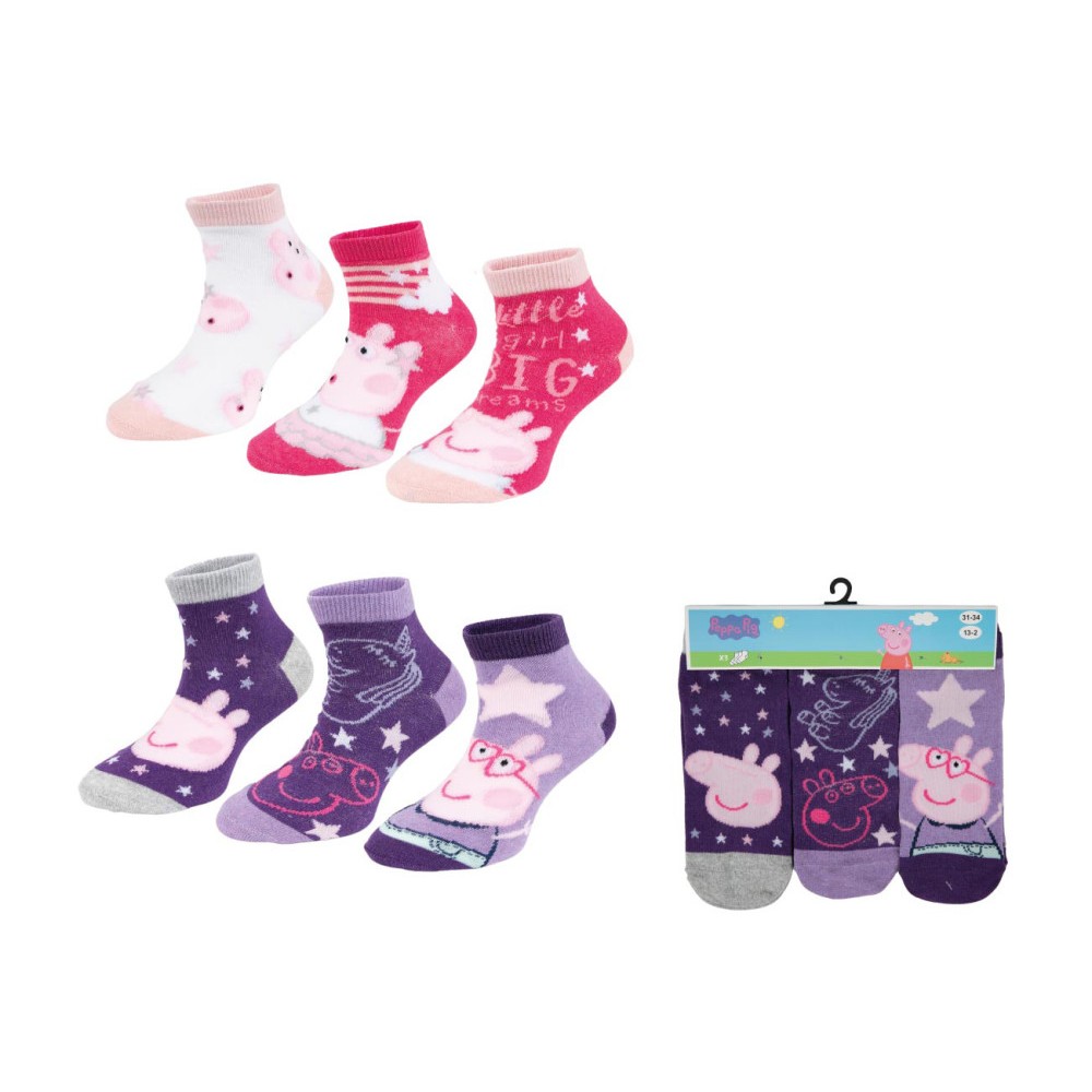 Peppa Pig Dream children's invisible socks 23-34