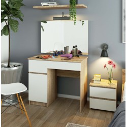 Toaletka z lustrem CLP P-2/SL 900x600 LEWE DĄB SONOMA / BIAŁA
