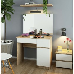 Toaletka z lustrem CLP P-2/SL 900x600 PRAWA DĄB SONOMA / BIAŁA