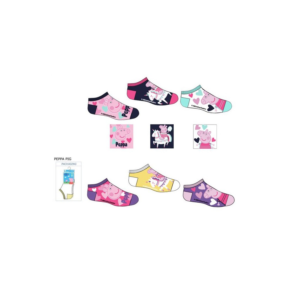 Peppa Pig kids' no-show socks 23-34