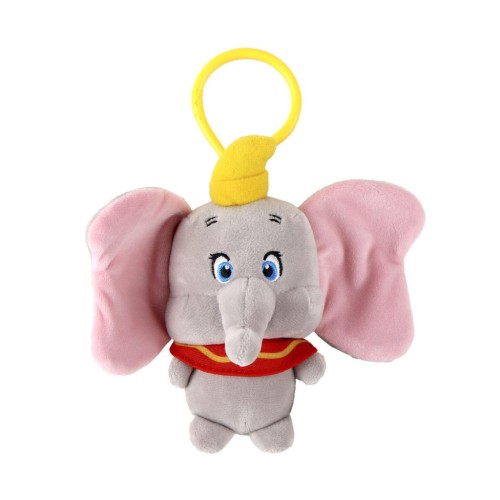 Disney Dumbo Grey 3D plush figure with hanger, bag decoration 13 cm