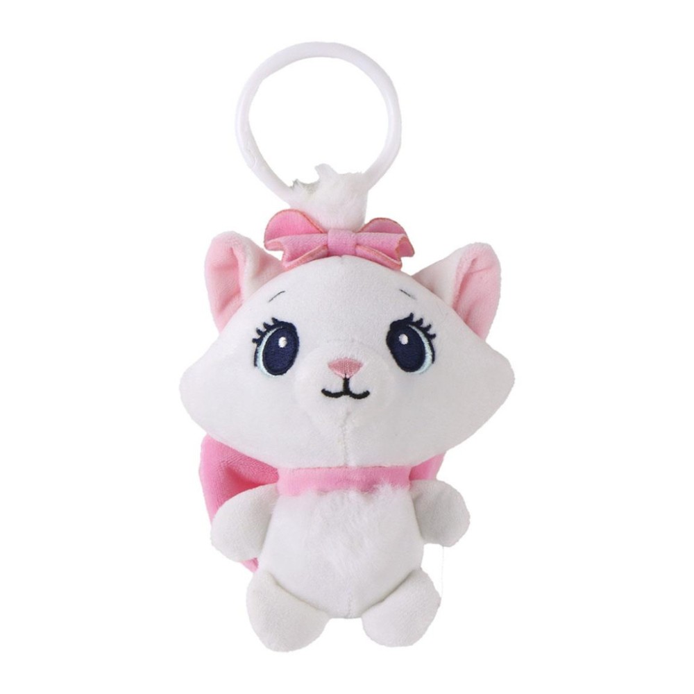 Disney Marie Pink Bow 3D plush figure with hanger, bag ornament 13 cm