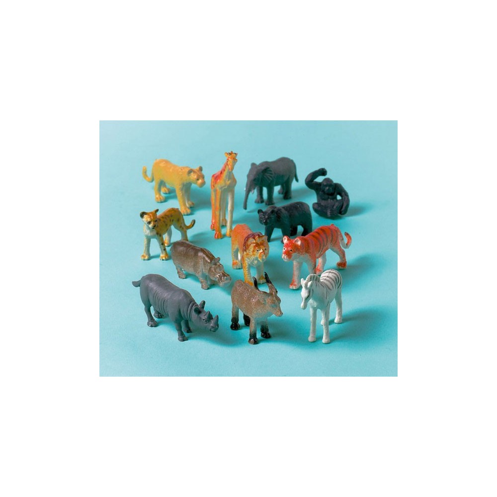 Jungle plastic figurines 12-piece set