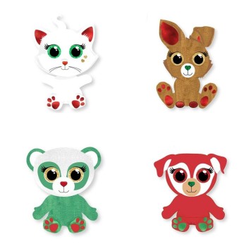 Animals Christmas plush surprise figure in 4 variations