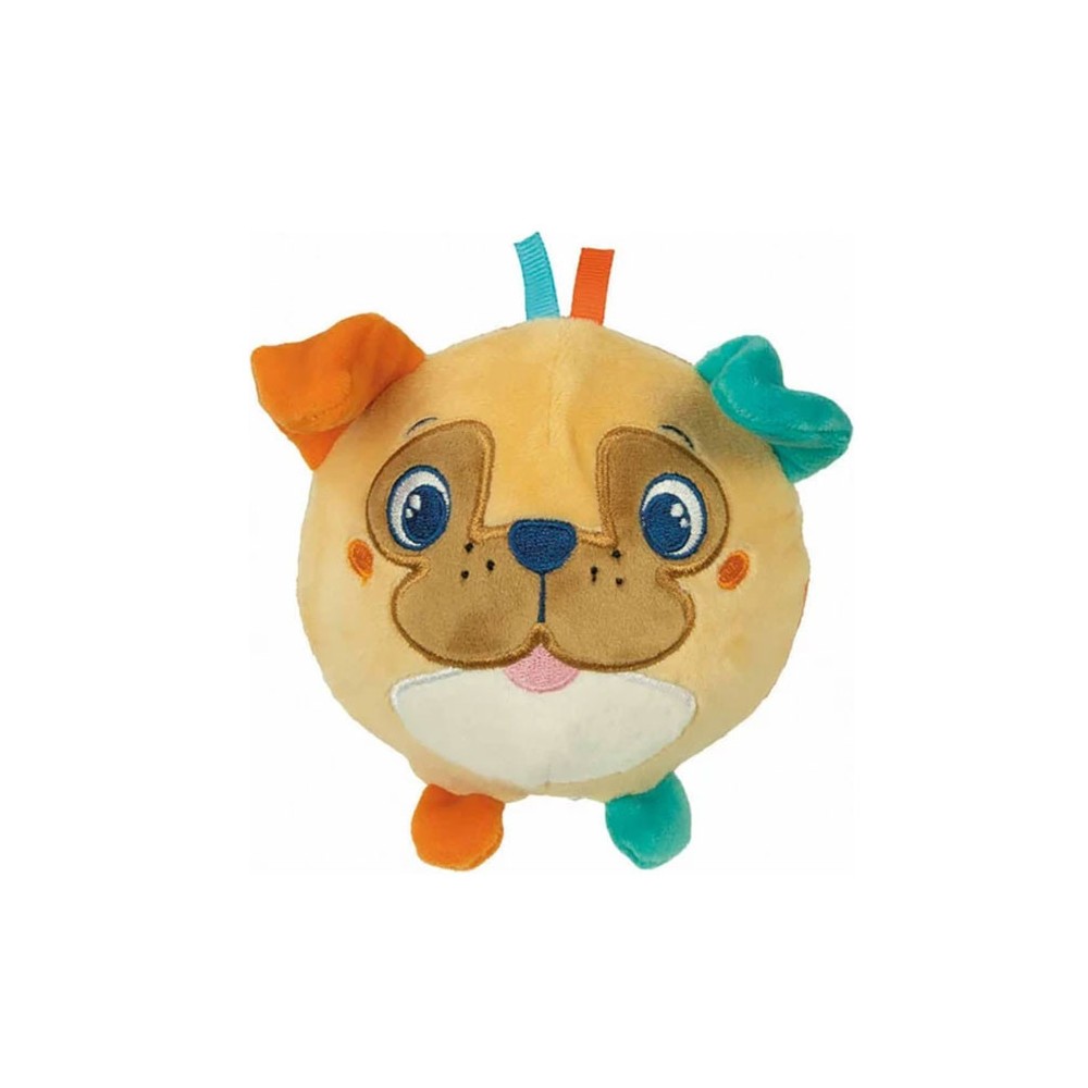Animals Buddy Dog Plush Ball Figure, Baby Rattle Clementoni