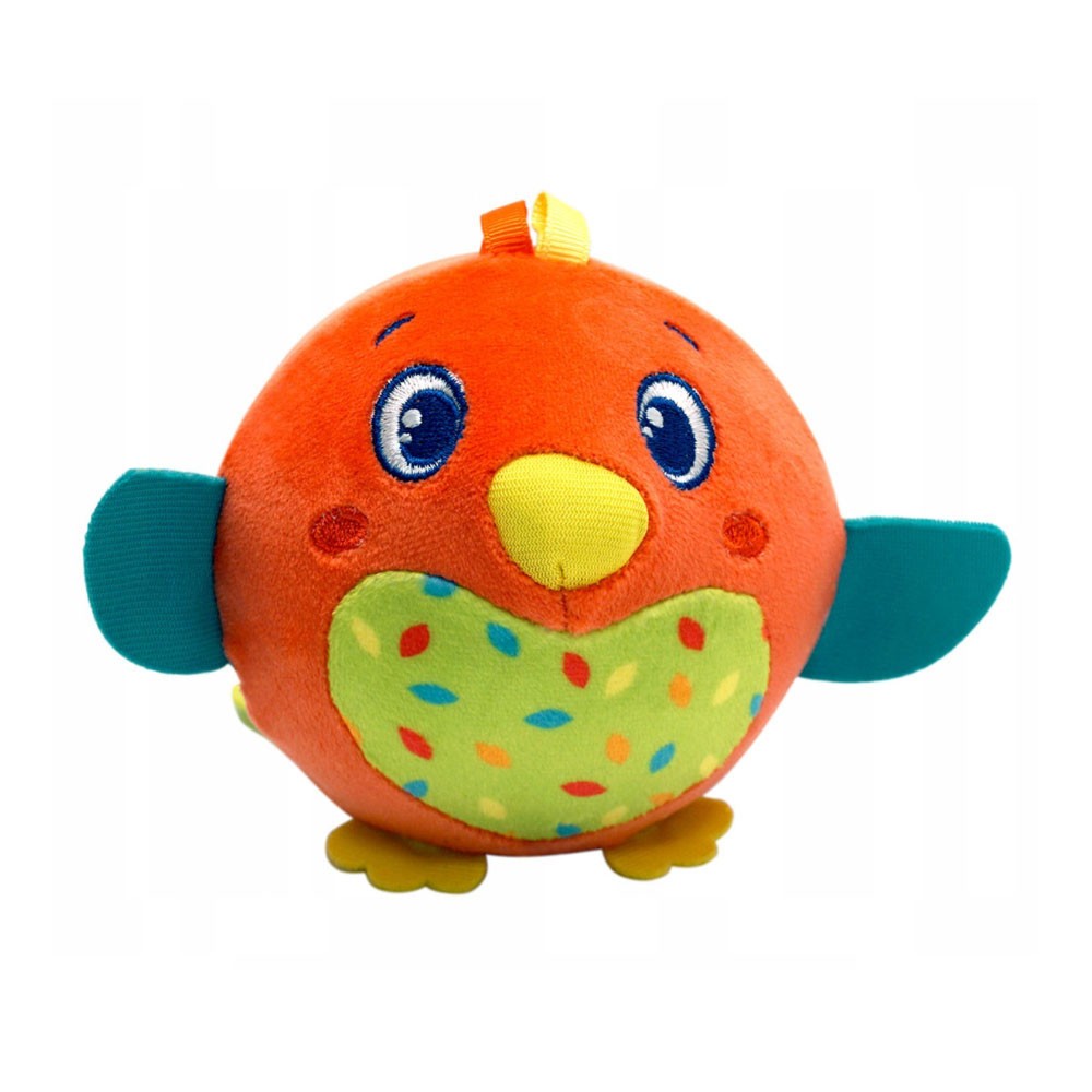 Animals Peachy Bird plush ball figure, baby rattle Clementoni