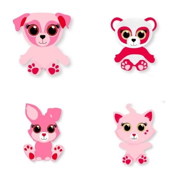 Animals Valentine's Day Plush Surprise Figure in 4 Variations