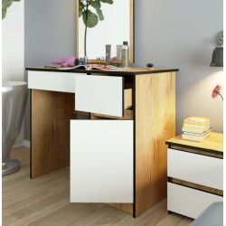 TOALETKA KOSMETYCZNA Z LUSTREM P-2/SL 500x600 PRAWA DĄB CRAFT / BIAŁA