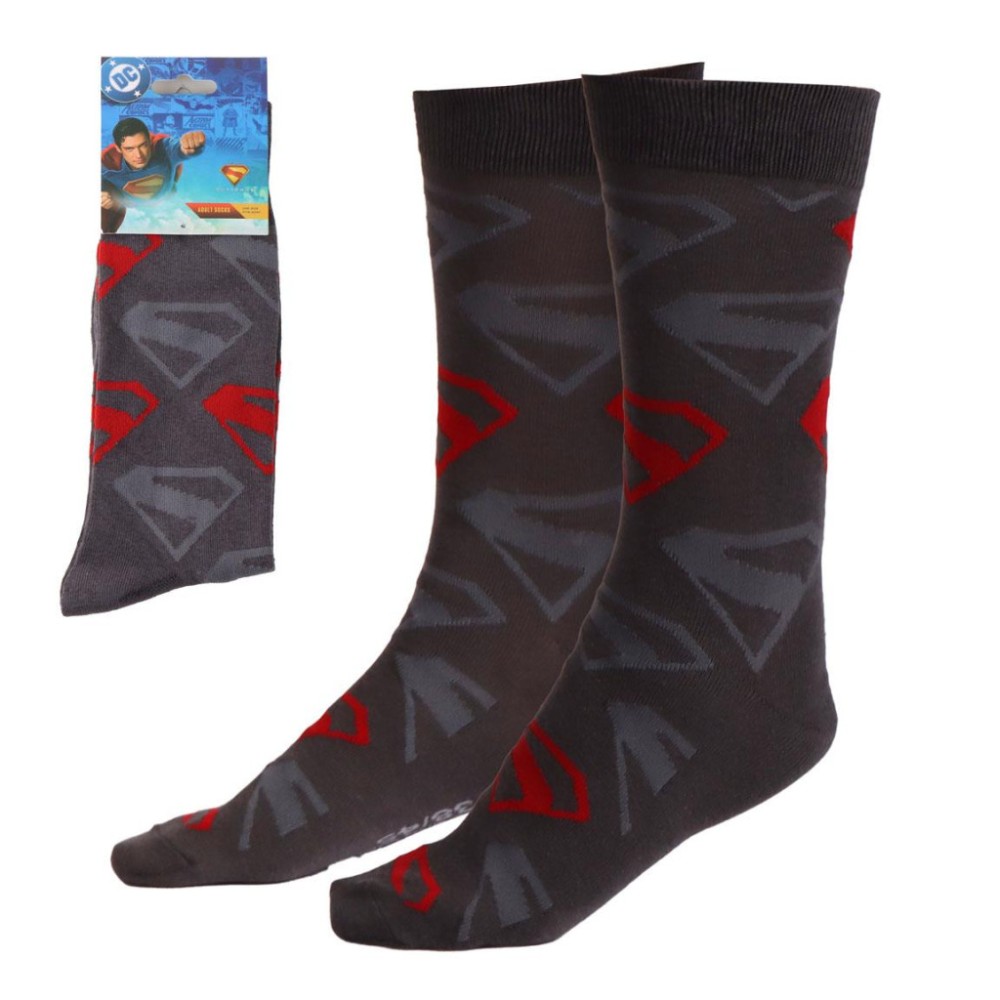 Superman Grey adult long socks 38/45