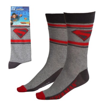 Superman Grey Light adult long socks 38/45