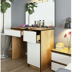 Toaletka z lustrem CLP P-2/SL 900x600 PRAWA DĄB CRAFT / BIAŁA