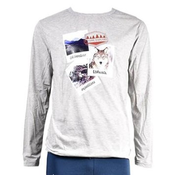 Ushuaia Pictures  Grey Men's Home T-Shirt M