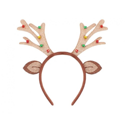 Christmas Brown Brown jingling antler headband