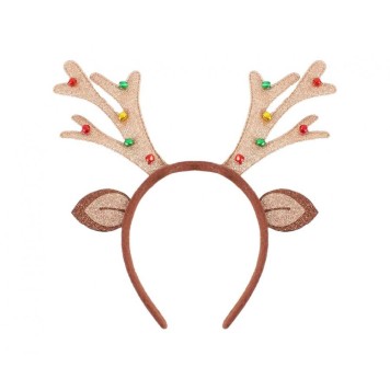 Christmas Brown Brown jingling antler headband