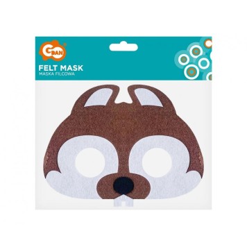 Animals Beaver, Felt Mask 17.5 cm
