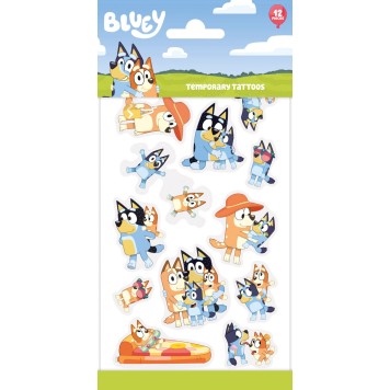 Bluey Chill tattoo, set of 12