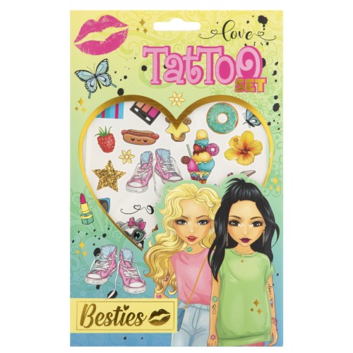 Colour Besties Love Girly Tattoo Set 2 Sheets