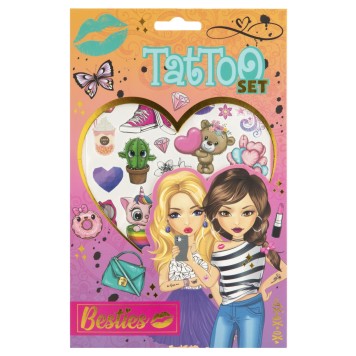 Colour Besties Girls' Tattoo Set 2 Sheets