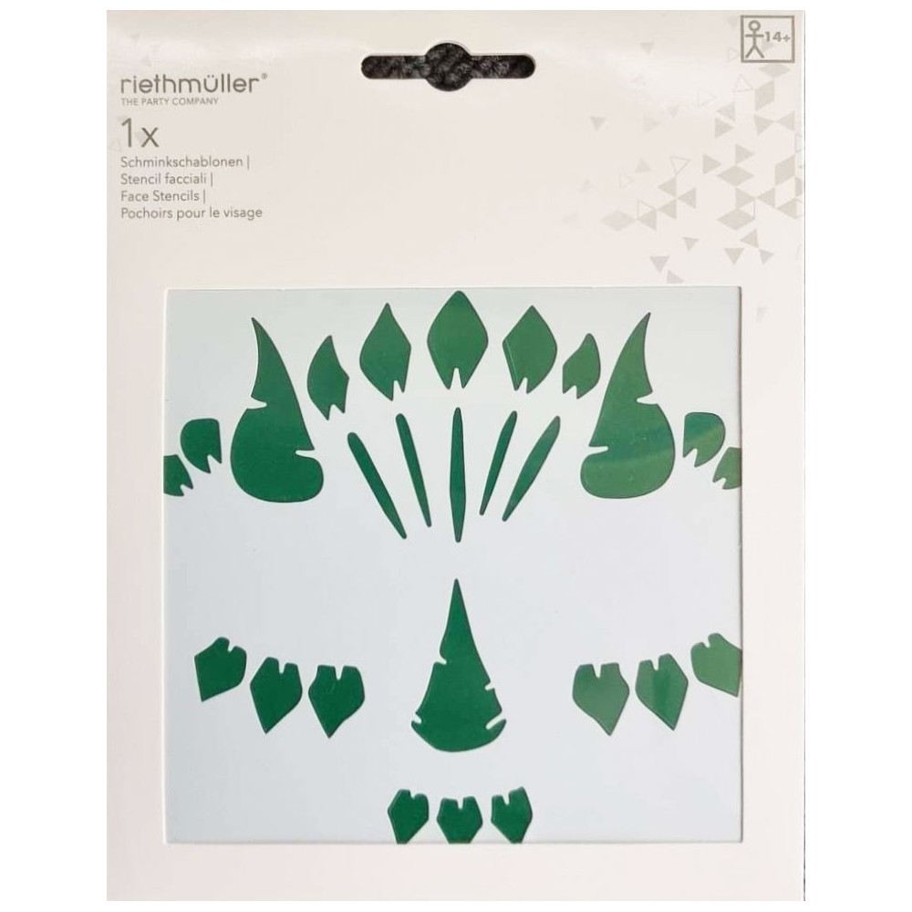 Party Dinosaur Face Tattoo