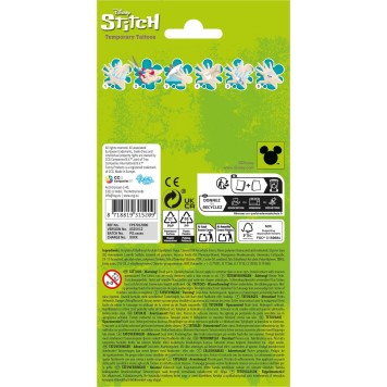 Disney Lilo and Stitch Extrovert tattoo set of 12