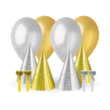 Party Gold-Silver Gold-Silver Set 12 pieces