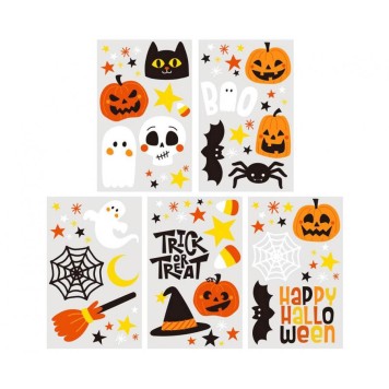 Halloween Boo tattoo set of 5