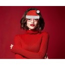 Christmas Santa hat with glasses