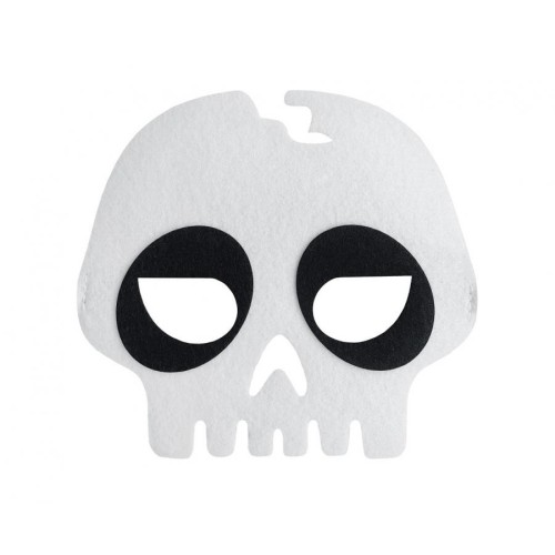 Skull White filc mask 18 cm