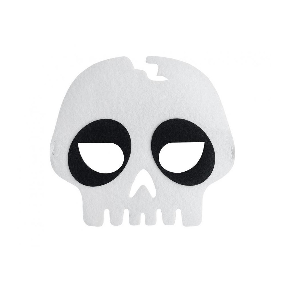 Skull White filc mask 18 cm
