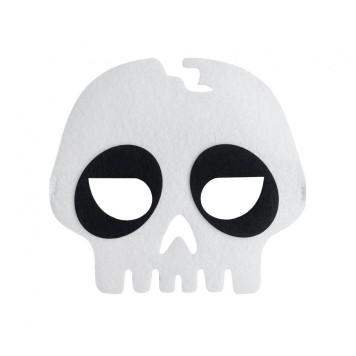 Skull White filc mask 18 cm