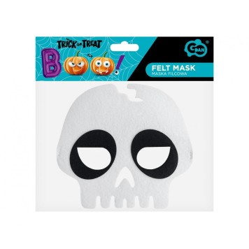 Skull White filc mask 18 cm
