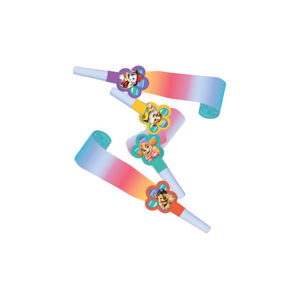 Paw Patrol Color Paws Party Blower Trumpet - Pack of 8