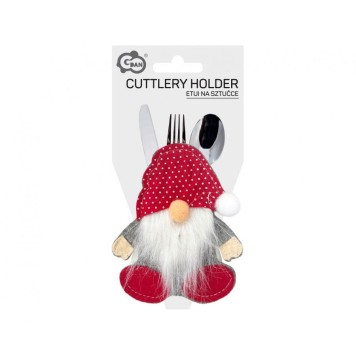 Christmas Gnome Elf cutlery holder