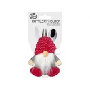 Christmas Gnome Elf cutlery holder