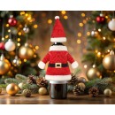 Christmas Red Santa Claus costume for bottles 30x24 cm