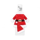 Christmas Red Santa Claus costume for bottles 30x24 cm