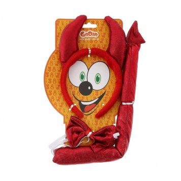 Devil Satin costume accessory set