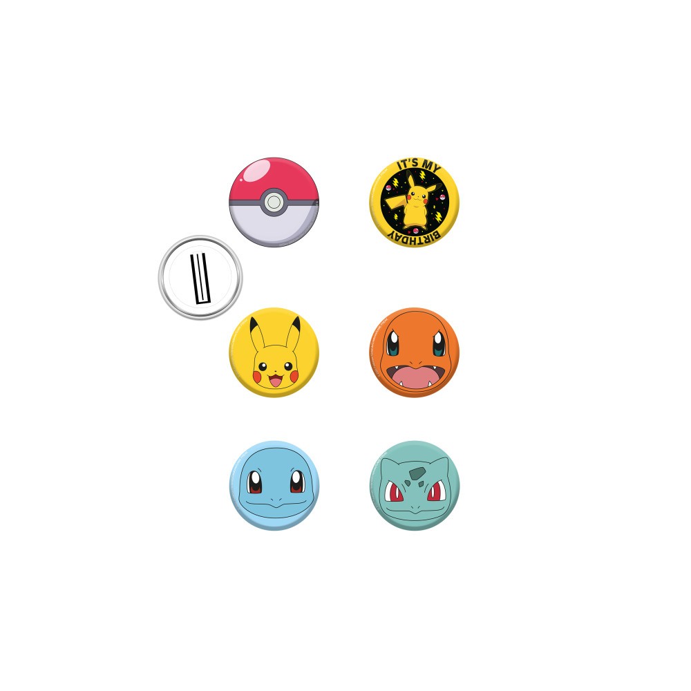 Pokémon badge, pin 8 pcs