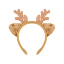 Christmas Light Brown Reindeer Headband