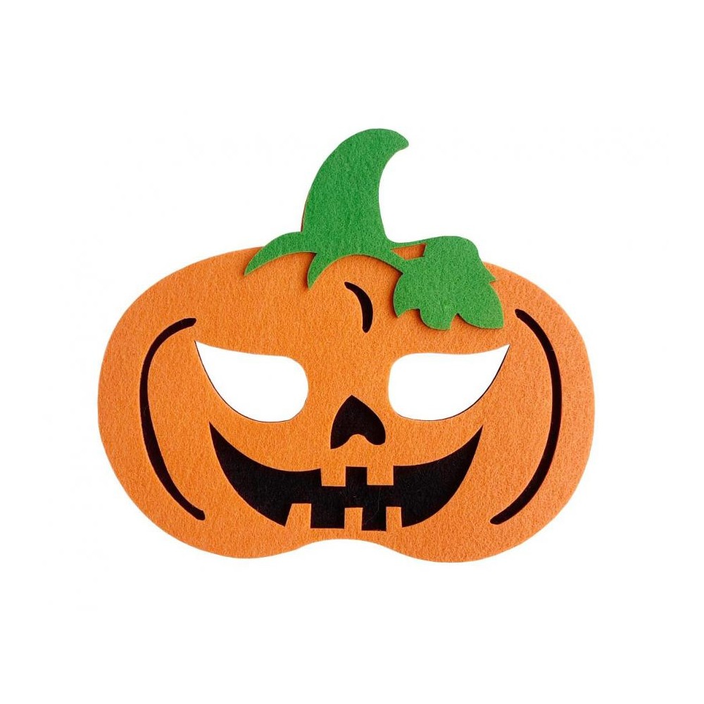 Halloween Scary Pumpkin, Felt Mask 18 cm