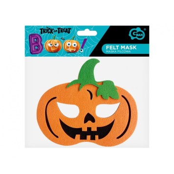 Halloween Scary Pumpkin, Felt Mask 18 cm