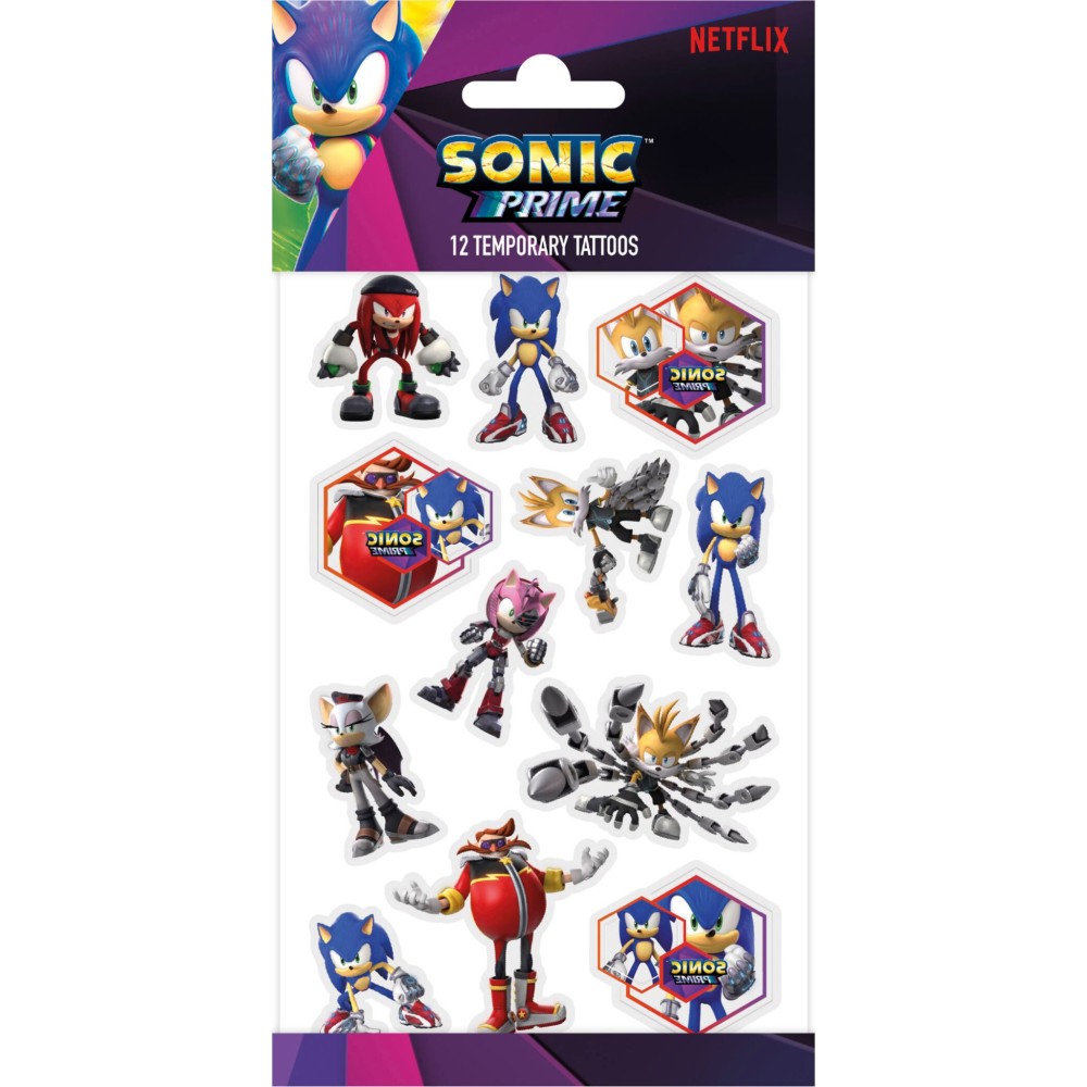 Sonic the Hedgehog Prime tattoo set of 12