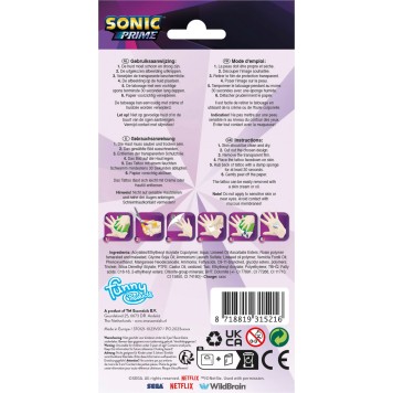 Sonic the Hedgehog Prime tattoo set of 12