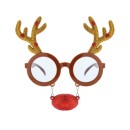 Christmas Reindeer glasses with a red nose