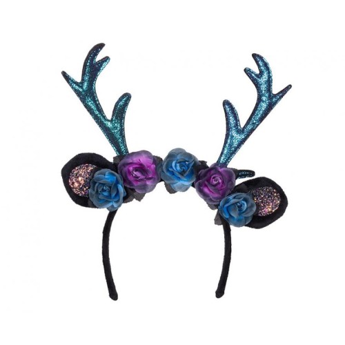 Christmas Rose Reindeer Antler Headband